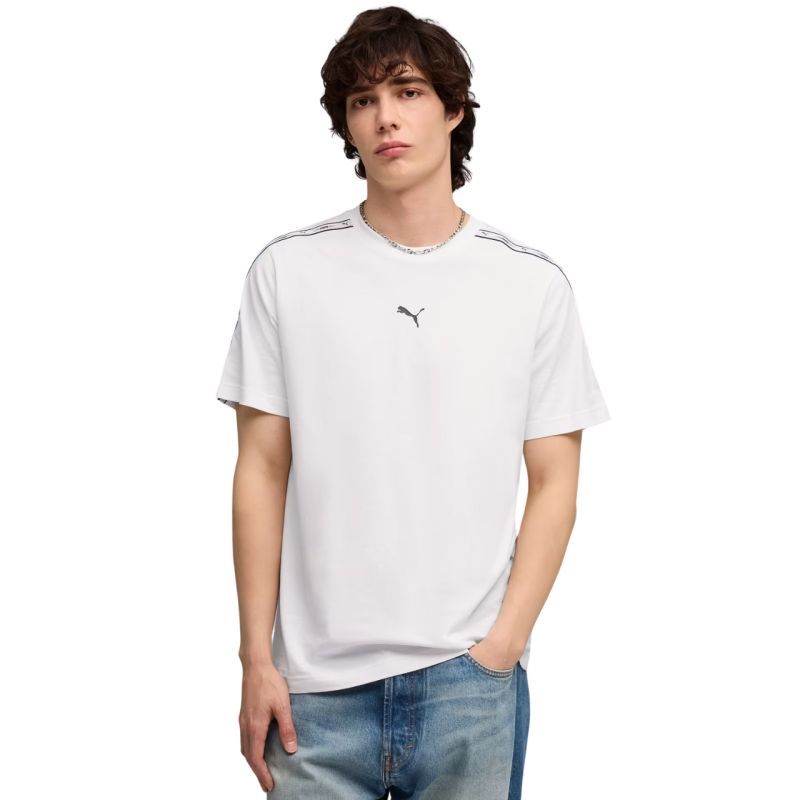 Men's Puma Tape Tee white 691693 fehér férfi póló