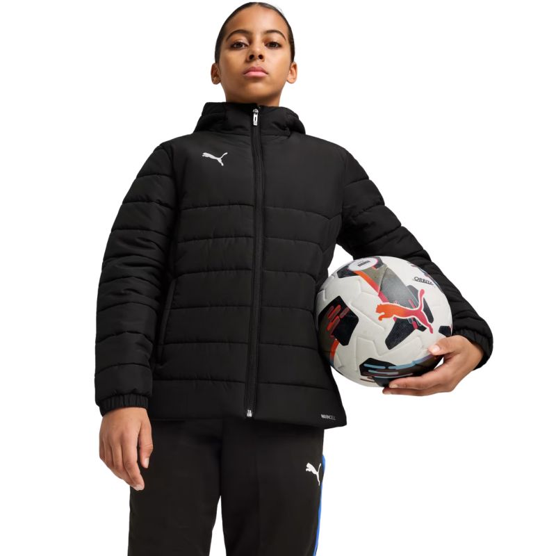 Puma Team Additions Padded Hooded Kids Jacket Black gyerek 65973803