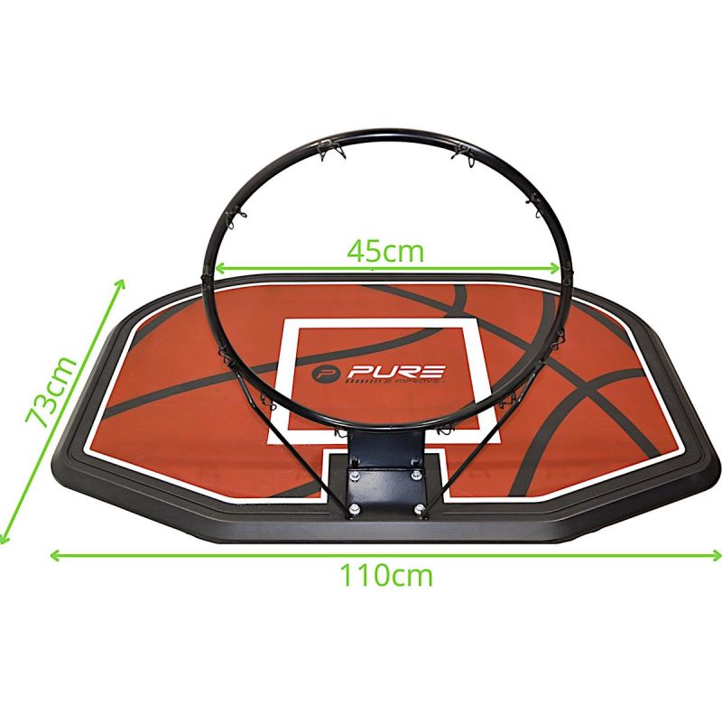 Pure 2 Improve BASKETBALL BACKBOARD RIM 45CM fekete tábla