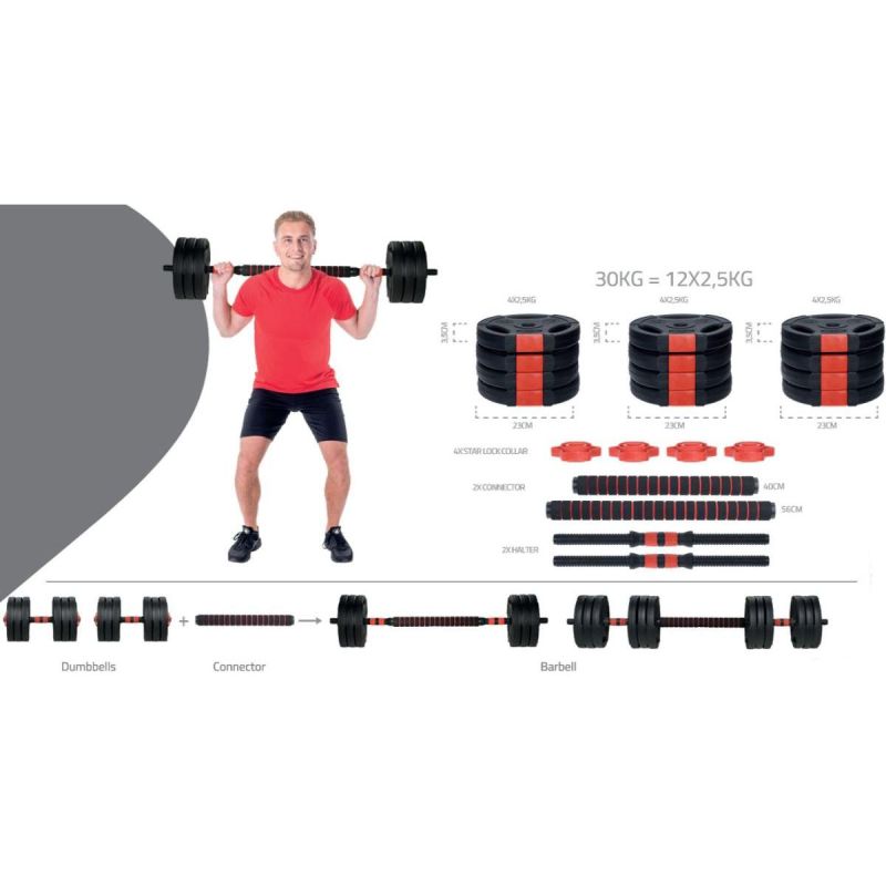Pure 2 Improve FOLDABLE COMPOSITE BAR BELL 30KG edzőfelszerelés