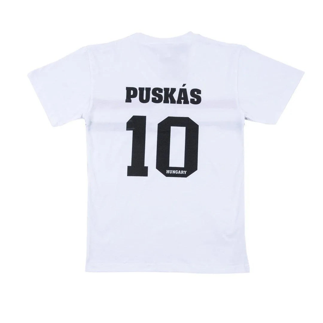 Puskas.com Puskás Ferenc Retro Mez Fehér - 1952 Helsinki Olimpiai Replica