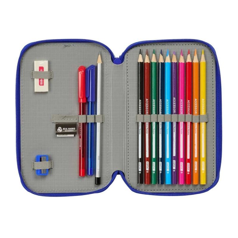 Real Madrid pencil case with accessories double filled pencil case 29 pcs ceruzatartó