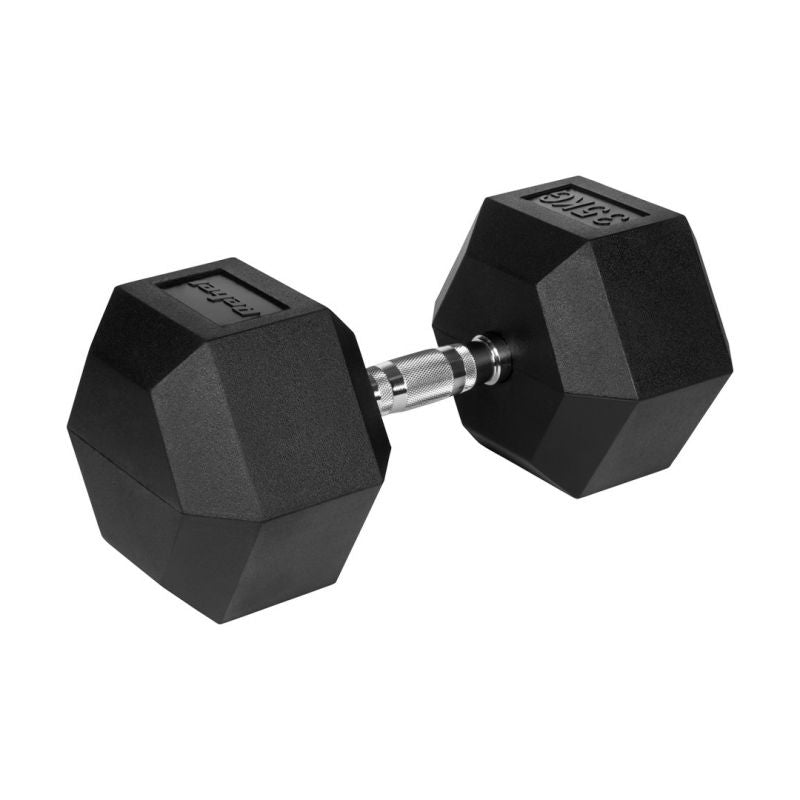 Rebel ACTIVE HEX Rubber-Coated Cast Iron Dumbbell, 35 kg edzőfelszerelés RBA-2325-35