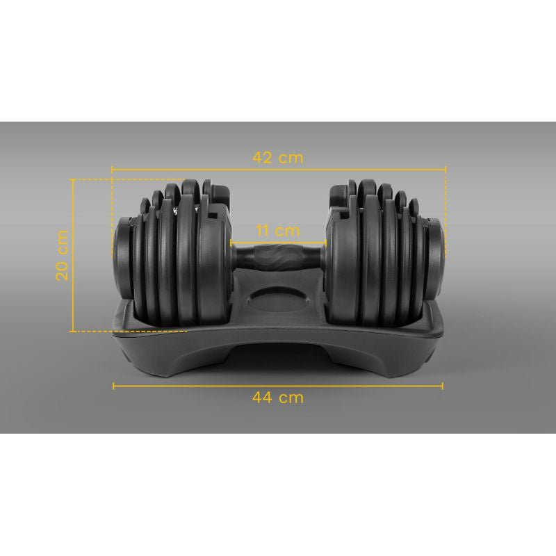 Rebel Cast iron adjustable dumbbell 24 kg ACTIVE RBA-2303