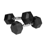 Rebel Rubber-Coated HEX Cast Iron Dumbbells 2 x 5 kg ACTIVE edzőfelszerelés RBA-2325-05