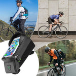 Rockbros 029-1BK bicycle bag for frame with phone cover - fekete