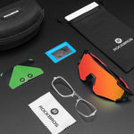 Rockbros 10182 polarizing cycling glasses - red czerwony napszemüveg