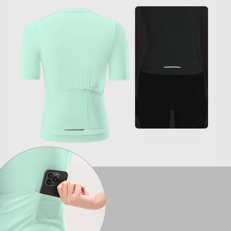 Rockbros 15210007005 TVI L Women's Cycling Jersey - zöld női kerékpáros póló