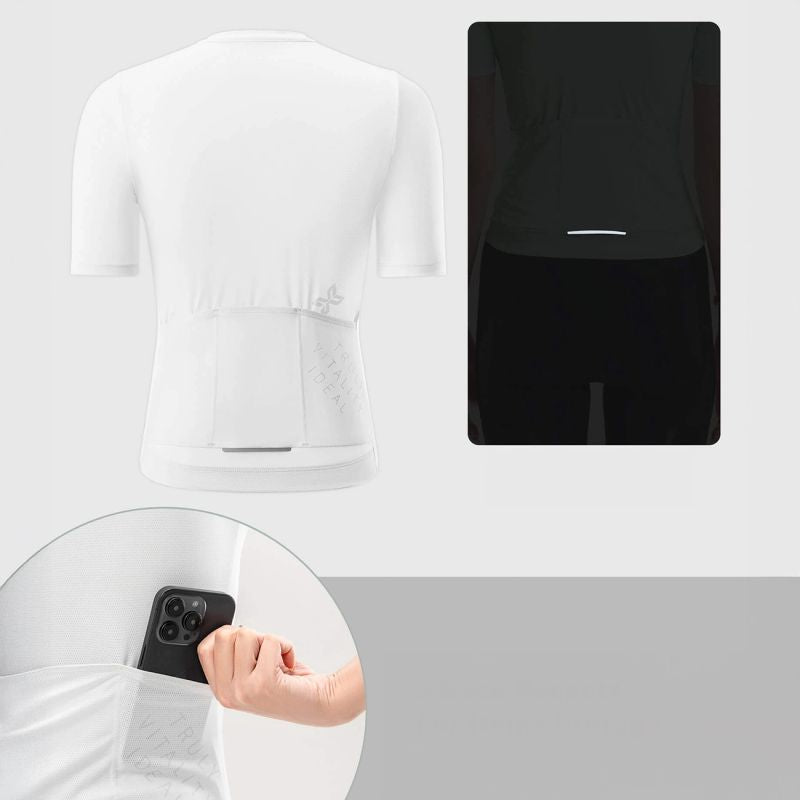 Rockbros 15210007011 TVI L Women's Cycling Jersey - fehér női kerékpáros póló