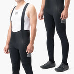 Rockbros 200021 Long Cycling Bib Shorts with Pad Size M - fekete férfi nadrág