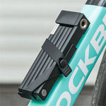 Rockbros 32140003001 foldable bicycle lock with key and handle, 88cm - fekete