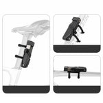 Rockbros 32140003001 foldable bicycle lock with key and handle, 88cm - fekete