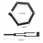 Rockbros 32140003001 foldable bicycle lock with key and handle, 88cm - fekete