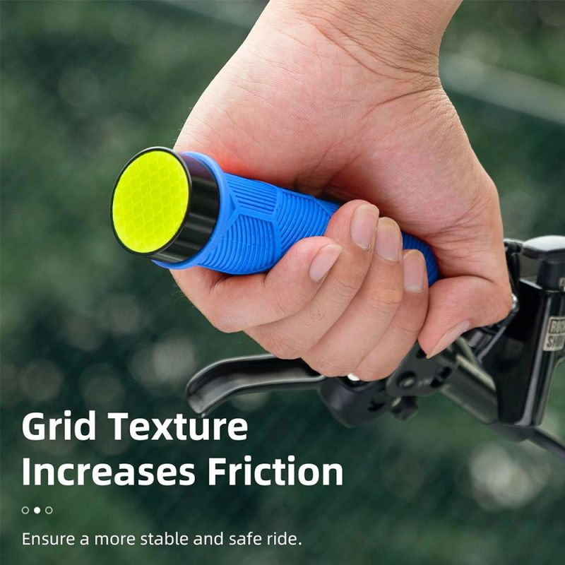 Rockbros 40720007003 bicycle grips with reflector - kék