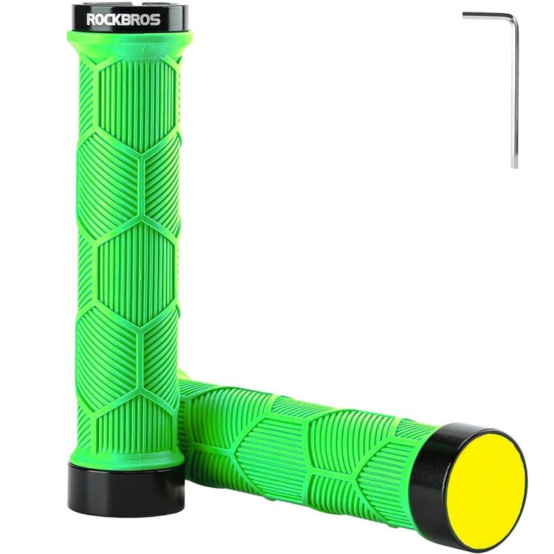 Rockbros 40720007005 bicycle grips with reflector - zöld