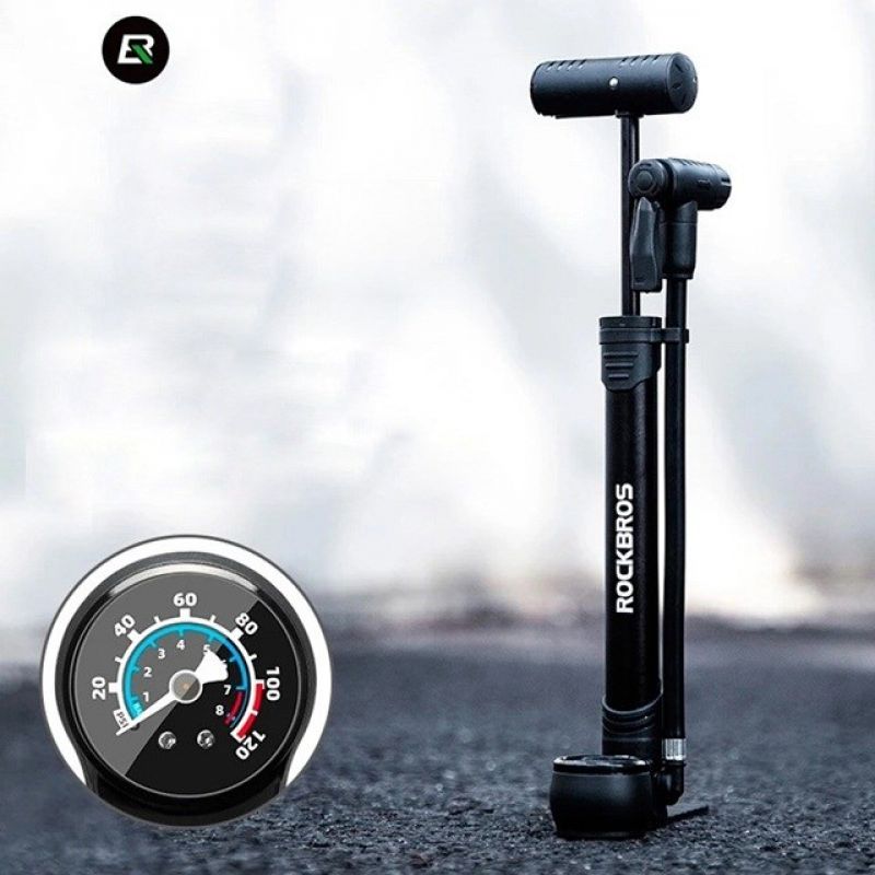 Rockbros 42310006001 Bicycle Pump with Pressure Gauge - fekete pumpa