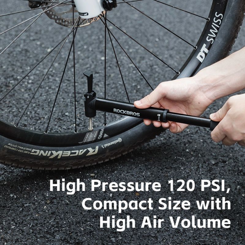 Rockbros 42320010001 Bicycle Pump Hand + Screwdriver - Black fekete pumpa