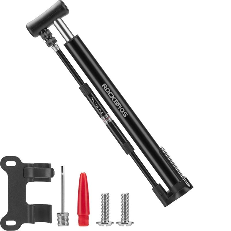 Rockbros 42322821001 floor bicycle pump - black fekete pumpa