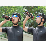 Rockbros 750 ml Bike Bottle - Transparent Black with Red Mouthpiece przezroczysty || czerwony kulacs