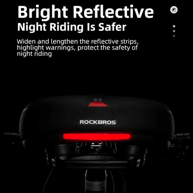Rockbros AQ-6090R bicycle saddle - black and red czarny || czerwony 7016802870560-157404