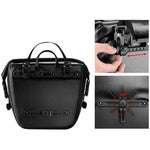 Rockbros AS-003-1BK waterproof bicycle bag with shoulder strap, front/rear mounting, 10-14l - black czarny -203522