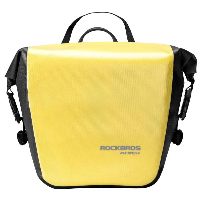 Rockbros AS-003-1Y waterproof bicycle bag with shoulder strap, front/rear mounting, 10-14l - sárga