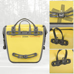 Rockbros AS-003-1Y waterproof bicycle bag with shoulder strap, front/rear mounting, 10-14l - sárga