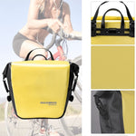 Rockbros AS-003-1Y waterproof bicycle bag with shoulder strap, front/rear mounting, 10-14l - sárga