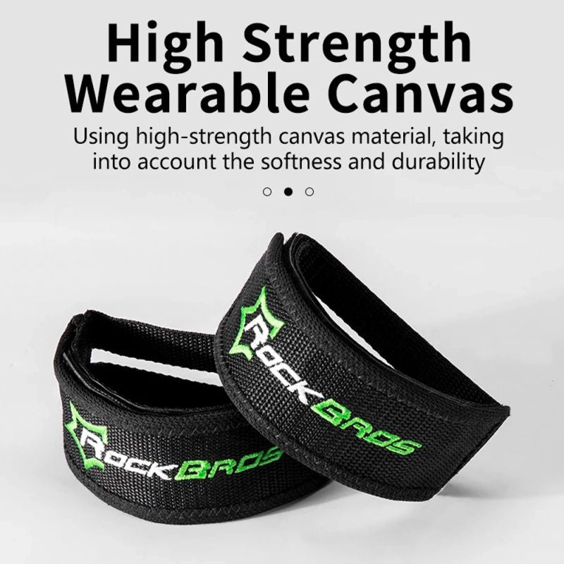 Rockbros Bicycle Pedal Straps 2 pcs - fekete