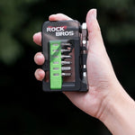 Rockbros Bike Tool Set with Mini Ratchet and Bits - Translucent Green zöld készlet