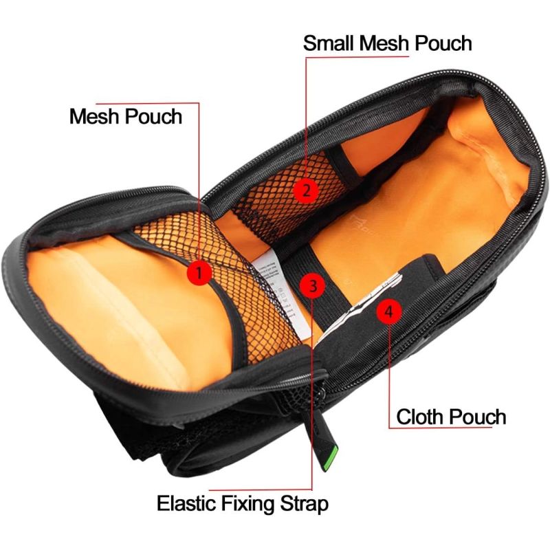 Rockbros C7-1 waterproof bicycle bag with saddle mounting 1.5l - fekete