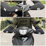 Rockbros D16-B Motorcycle-Compatible Windproof Waterproof Handlebar Gloves - fekete kesztyű