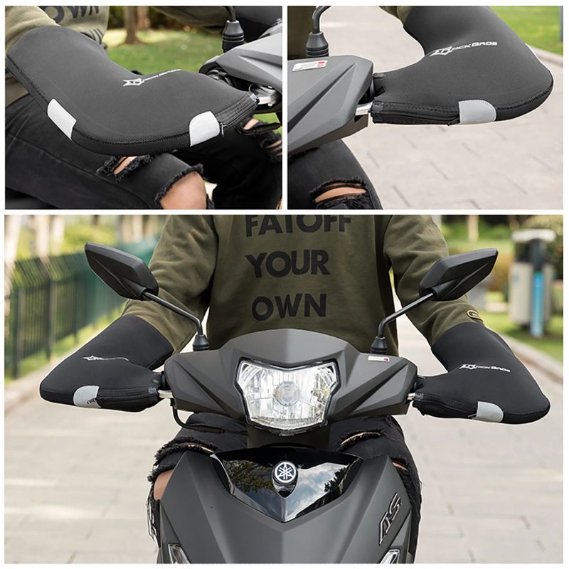 Rockbros D16-B Motorcycle-Compatible Windproof Waterproof Handlebar Gloves - fekete kesztyű