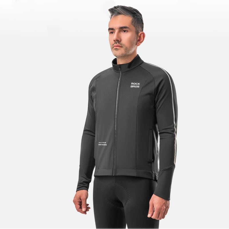 Rockbros Fall/Winter Long Sleeve Cycling Jacket L - fekete