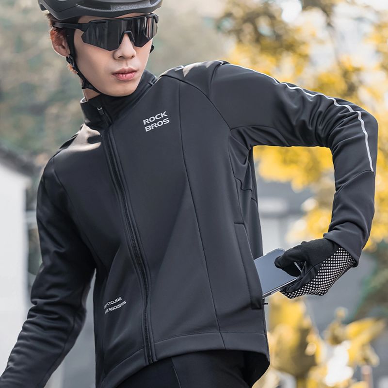 Rockbros Fall/Winter Long Sleeve Cycling Jacket S - fekete