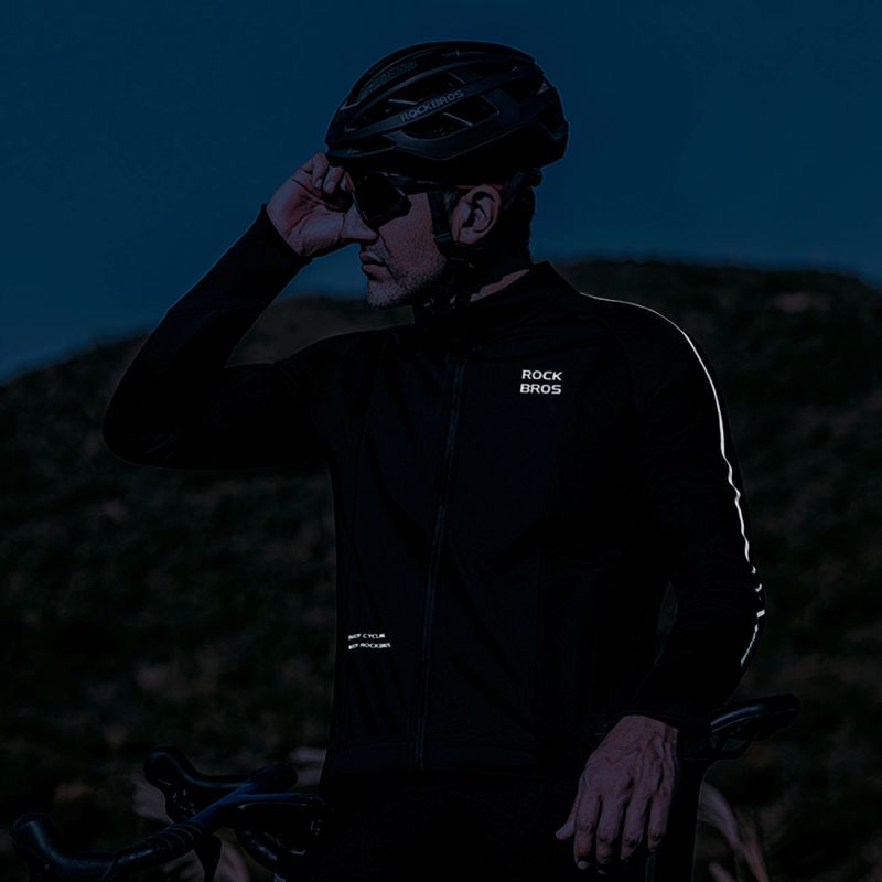 Rockbros Fall/Winter Long Sleeve Cycling Jacket XL - fekete