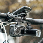 Rockbros FK-301 2-in-1 Handlebar Bike Mount for Computer/Navigator and Camera/Lighting - fekete