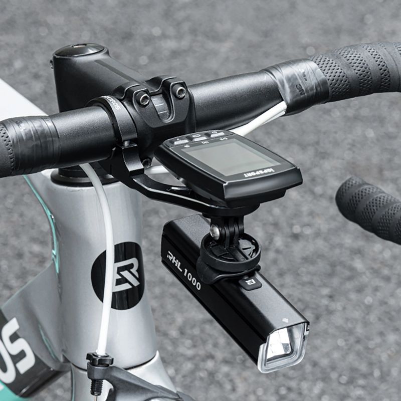 Rockbros FK-301 2-in-1 Handlebar Bike Mount for Computer/Navigator and Camera/Lighting - fekete