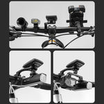 Rockbros FK-301 2-in-1 Handlebar Bike Mount for Computer/Navigator and Camera/Lighting - fekete