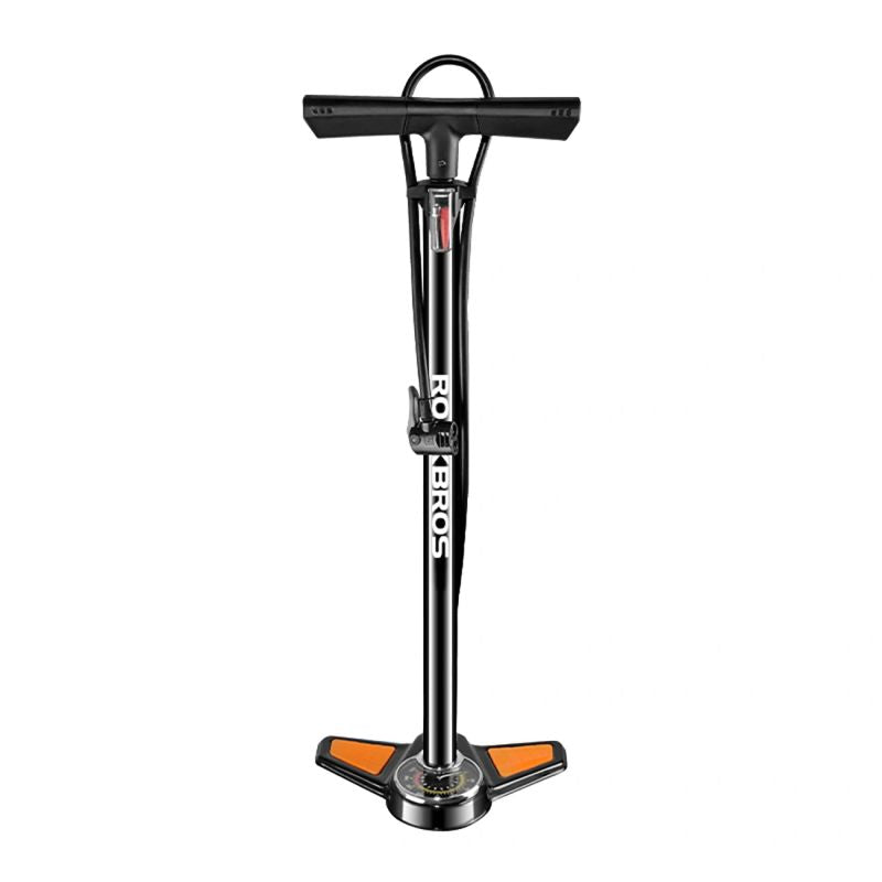 Rockbros Floor Pump with Pressure Gauge - Black and Orange narancssárga pumpa