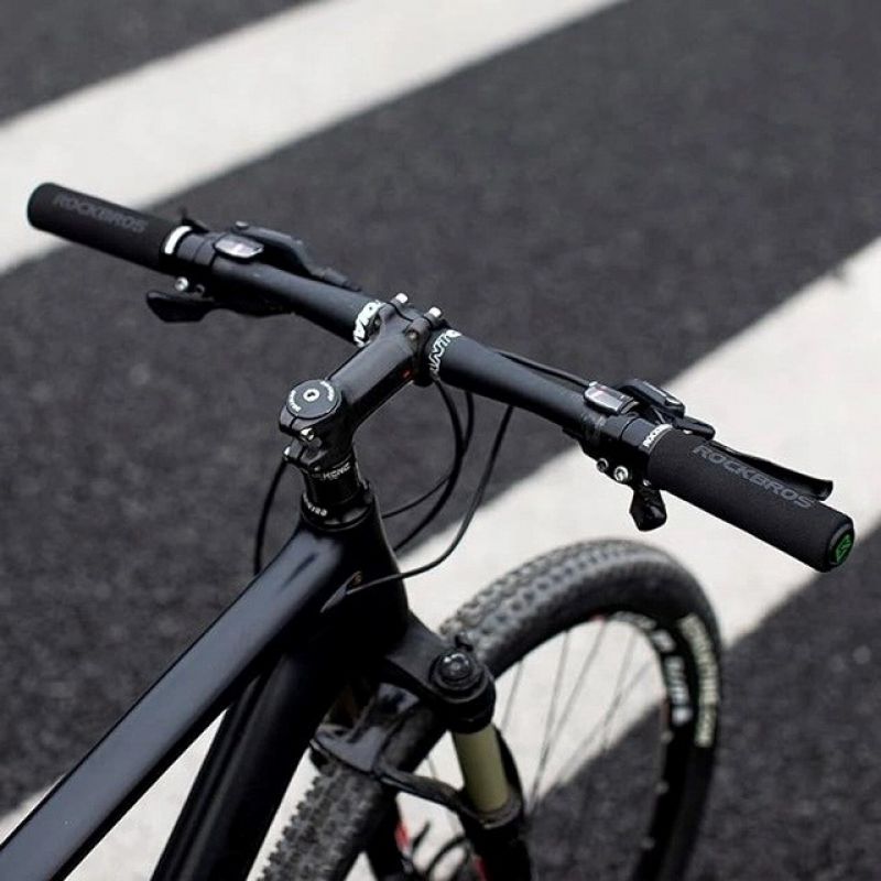 Rockbros Foam Bicycle Grips for Handlebars – Black and Red piros zokni Rockbros-BT1001BKRD