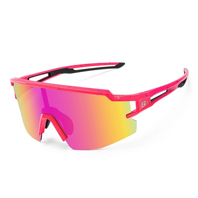 Rockbros Kids Polarized UV Cycling Glasses - Pink różowy napszemüveg