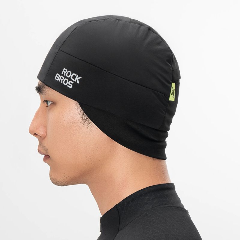 Rockbros M015 Winter Reversible Cycling Cap Size 54-61 cm - fekete kötött sapka