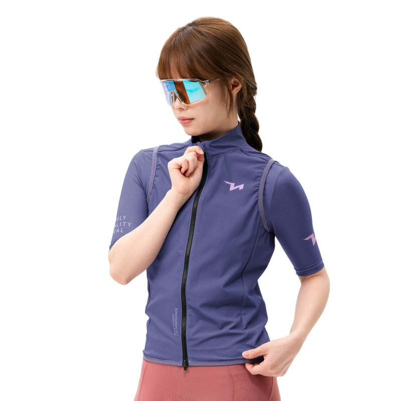 Rockbros MJ008 TVI Windproof Women's Cycling Vest S - Purple s \ fioletowy női mellény 15110022003-211676