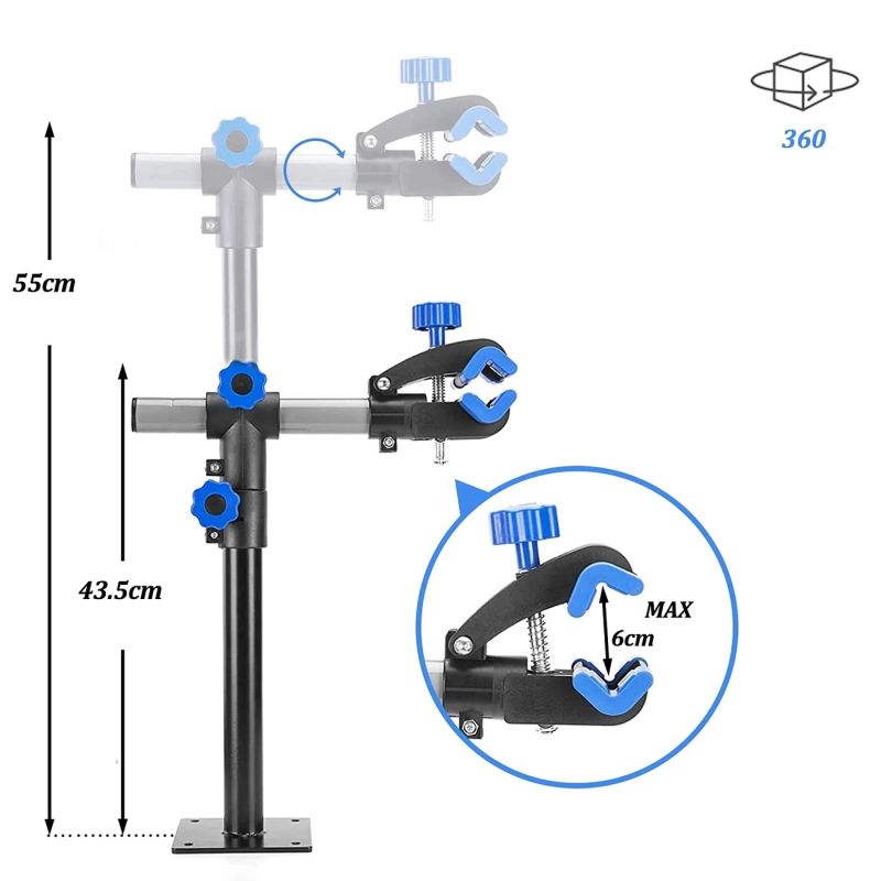 Rockbros MP-01 tabletop service stand for bicycles with knobs - fekete