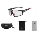 Rockbros photochromic glasses black and red piros napszemüveg