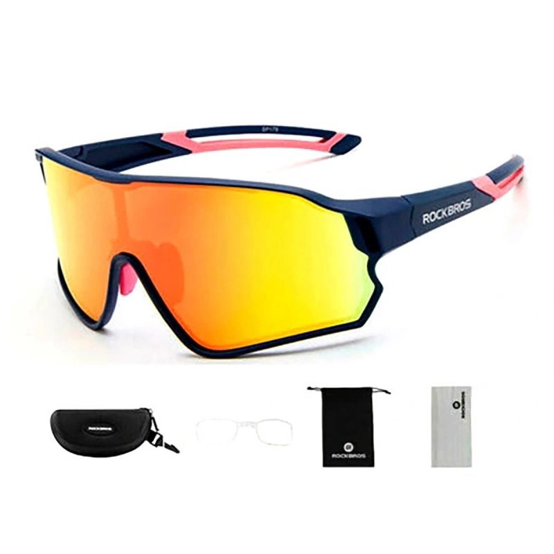 Rockbros Polarized Cycling Glasses - Blue and Pink rózsaszín napszemüveg