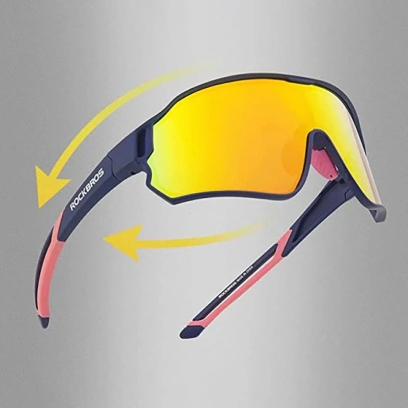 Rockbros Polarized Cycling Glasses - Blue and Pink rózsaszín napszemüveg