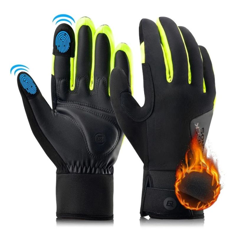 Rockbros S335 winter gloves black-fluorescent 2XL fekete kesztyű SI16410035005