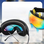 Rockbros SP284 Ski Goggles - Matte White Frame, Gray PC Lens with Cherry Blossom Pink Mirror, Kids biały úszás 5907769384219-211762